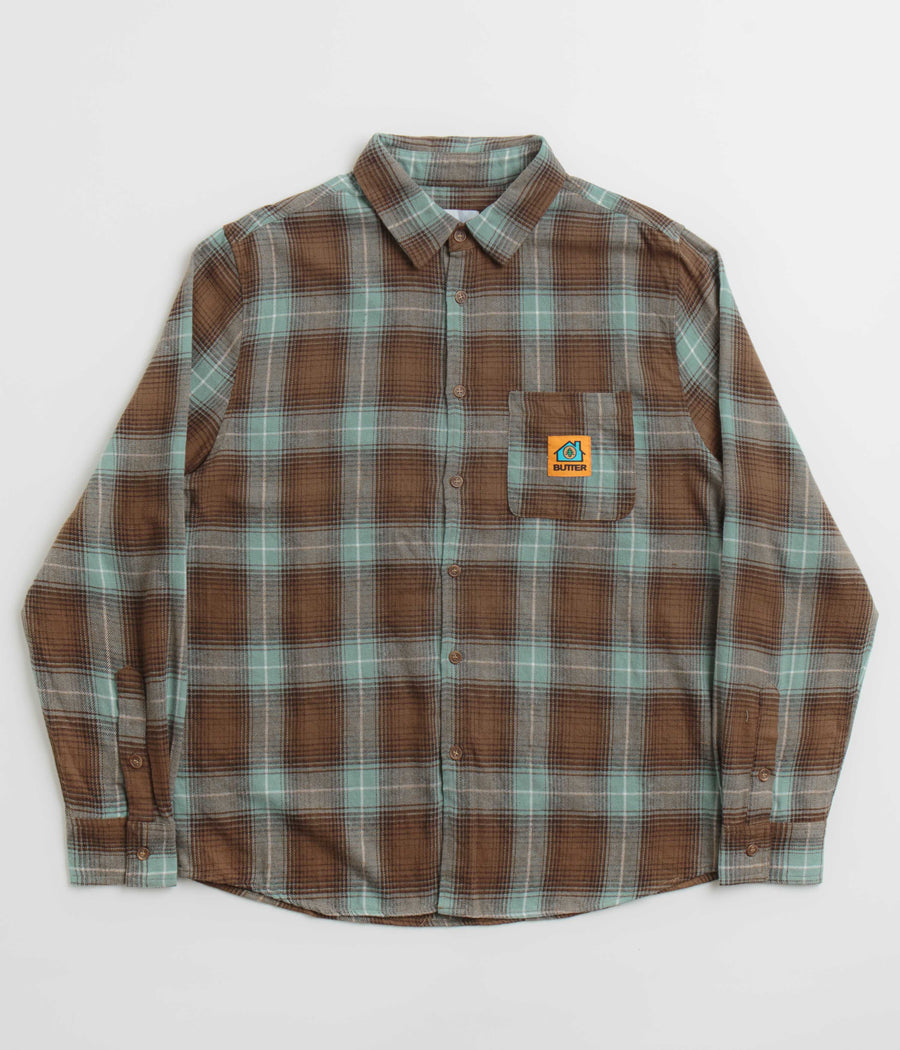 Butter Goods Appliance Plaid Shirt - Brown / Teal