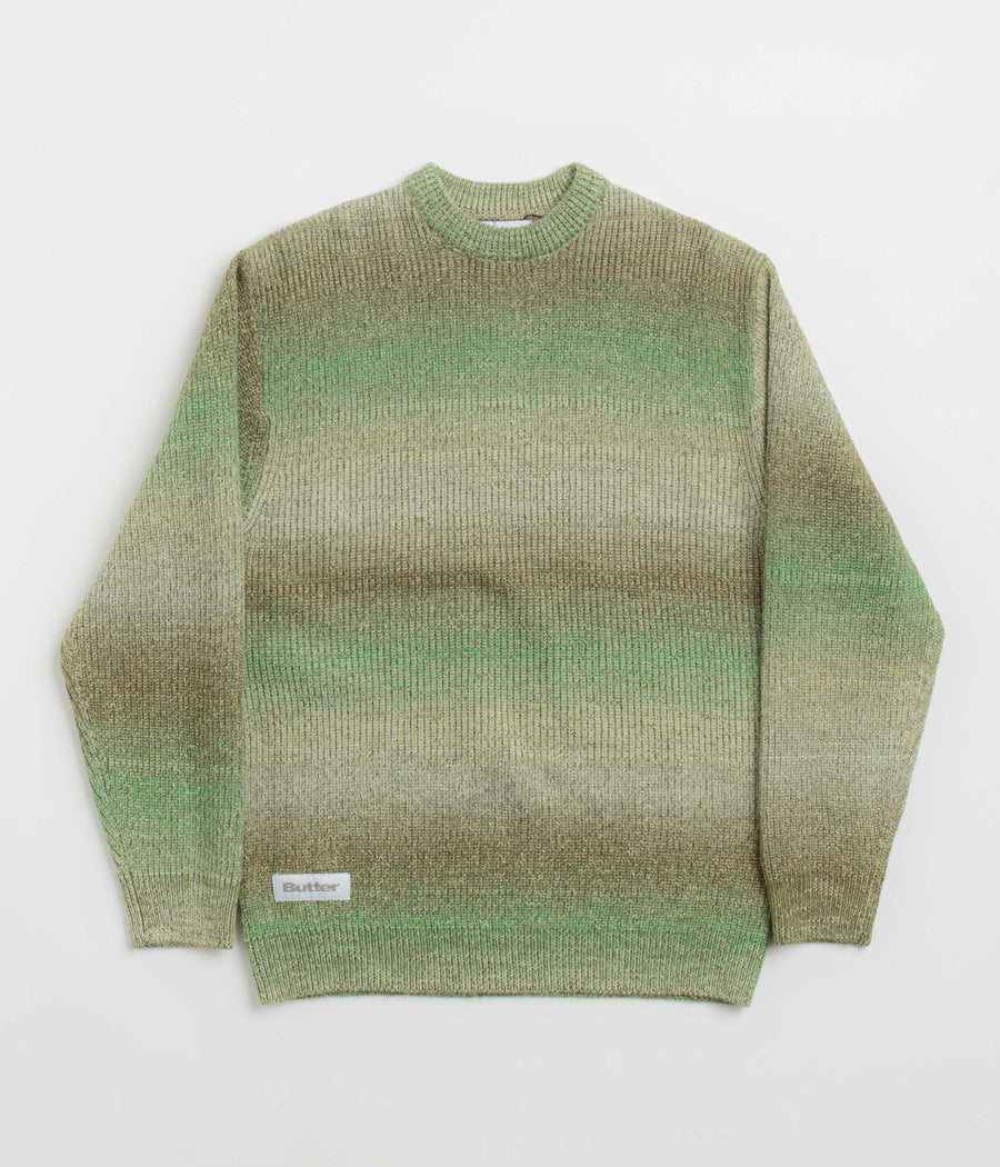 Butter Goods Beams Knit Sweatshirt - Pesto