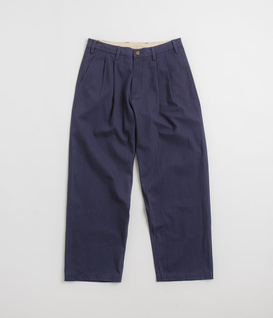 Butter Goods Pleated Trousers - Navy