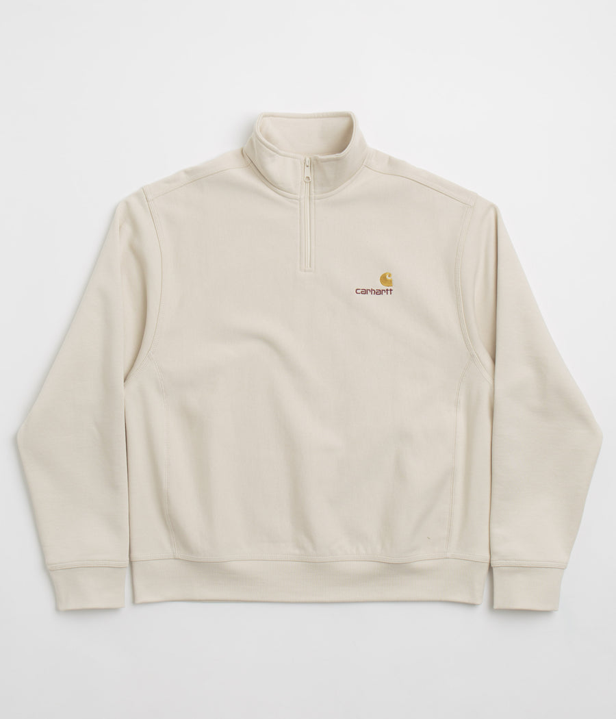 Carhartt Half Zip American Script Sweatshirt - Moonbeam