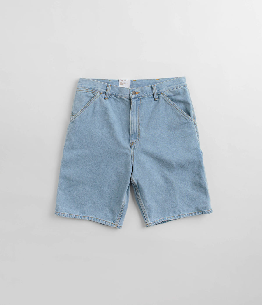 Carhartt Single Knee Shorts - Heavy Stone Bleached Blue