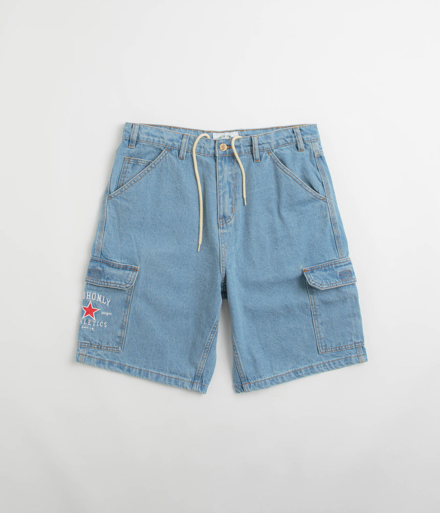 Cash Only Athletics Denim Shorts - Washed Indigo