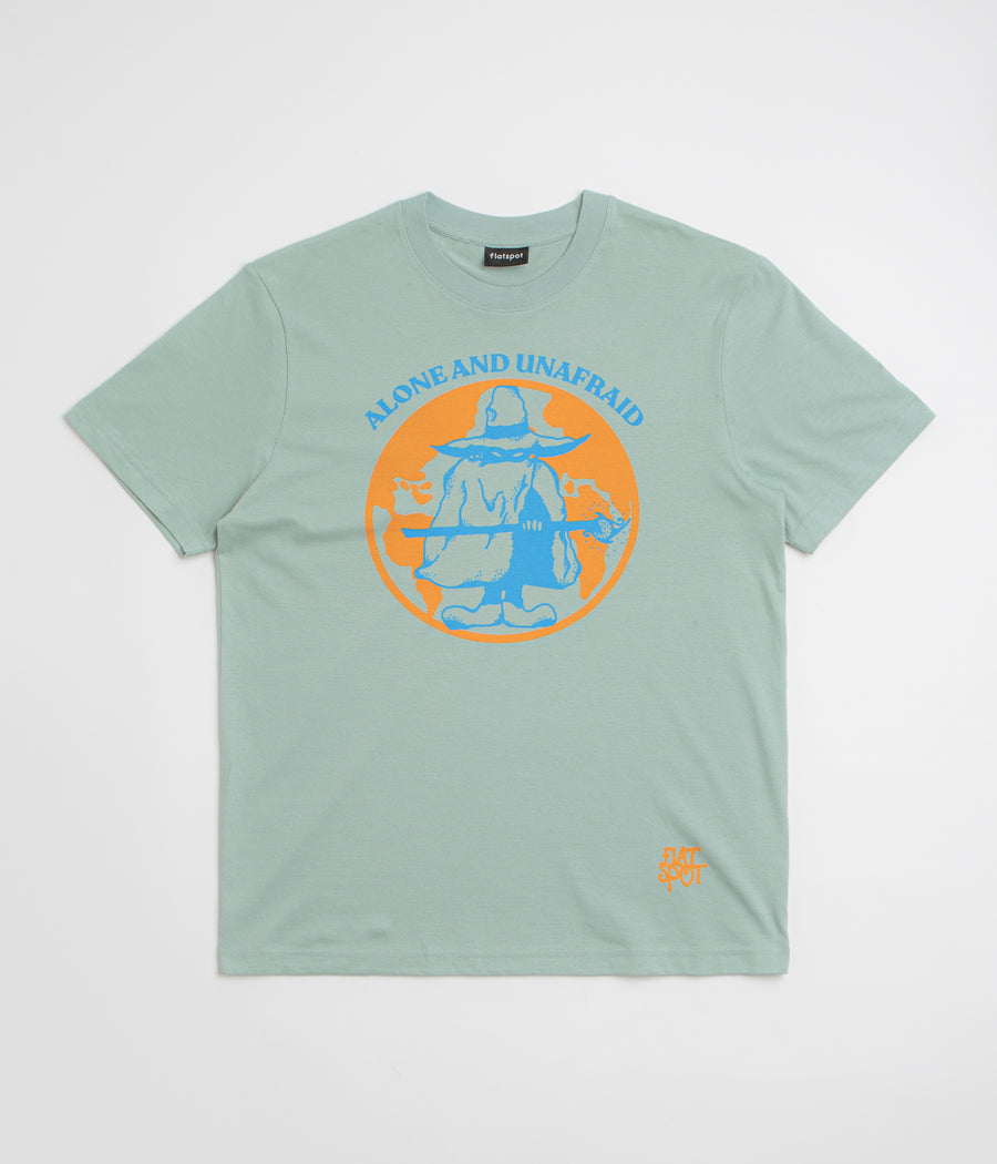 Flatspot Alone And Unafraid T-Shirt - Blue Aloe