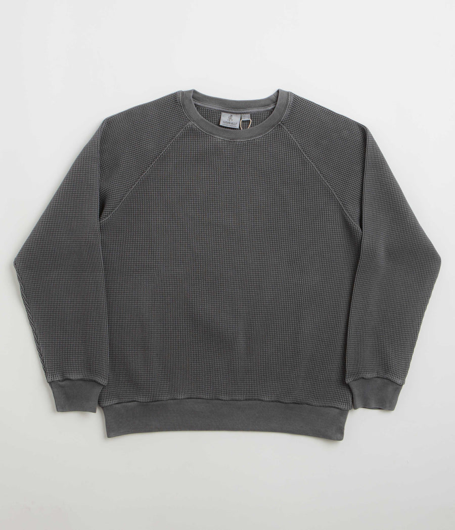 Gramicci Waffle Crewneck Sweatshirt - Pigment Black