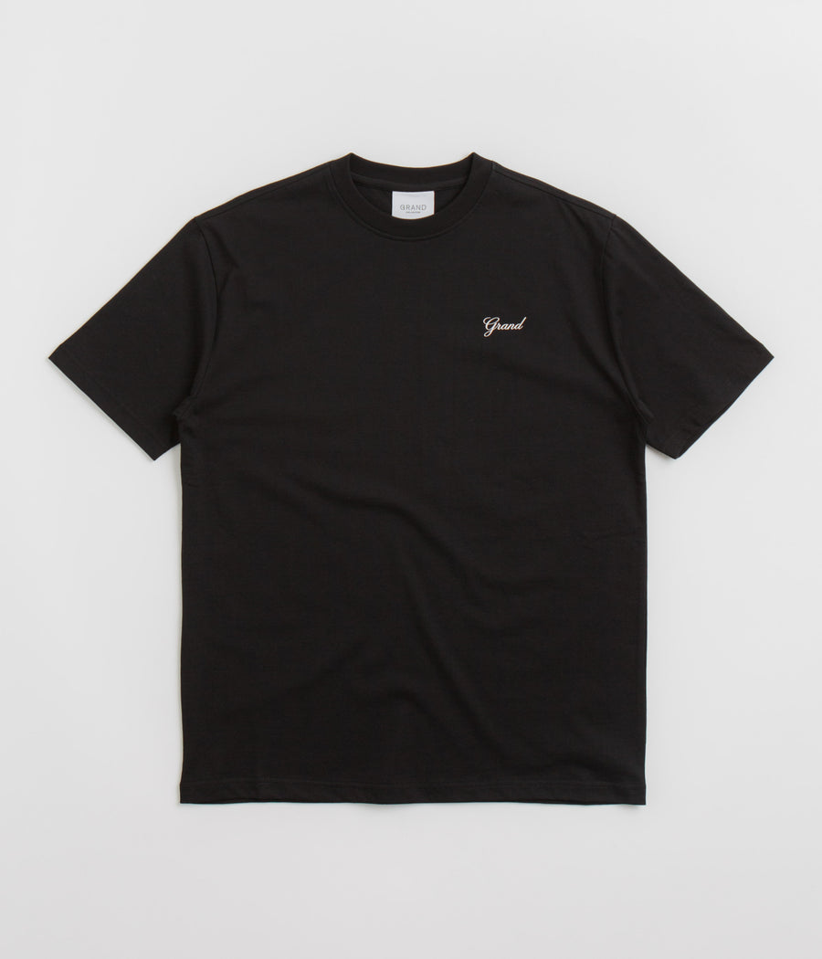 Grand Collection Script T-Shirt - Black / Black