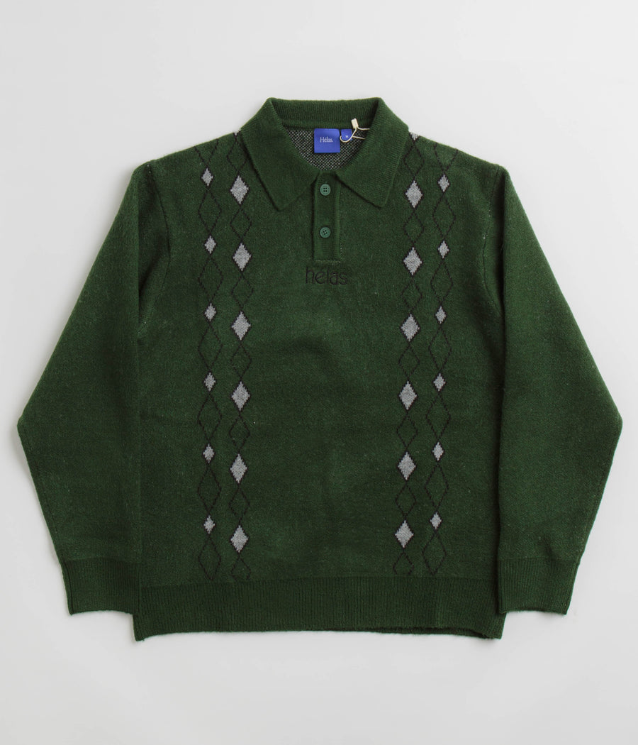 Helas Apres-Ski Polo Knit Sweatshirt - Green