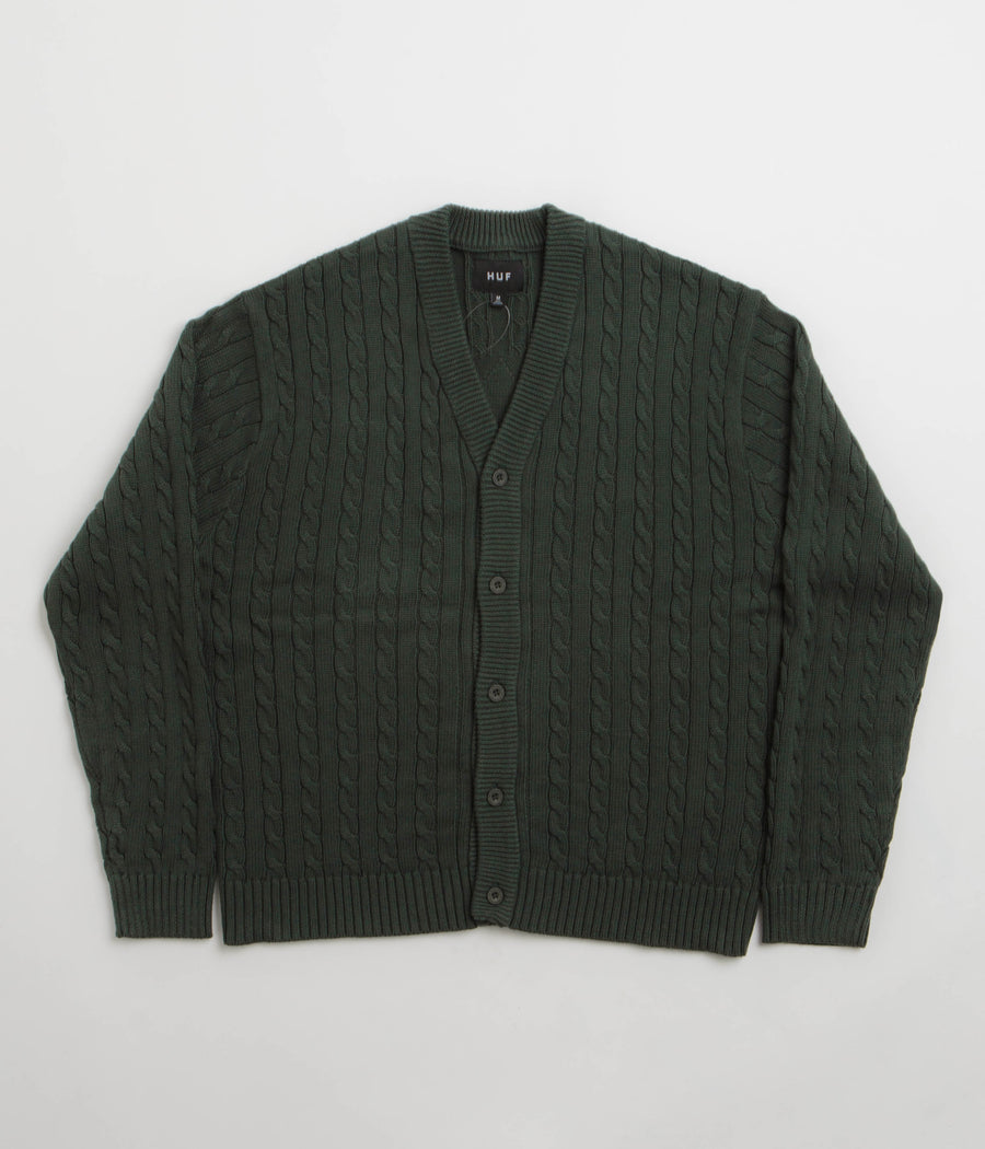 HUF TT Jacquard Cardigan - Hunter Green