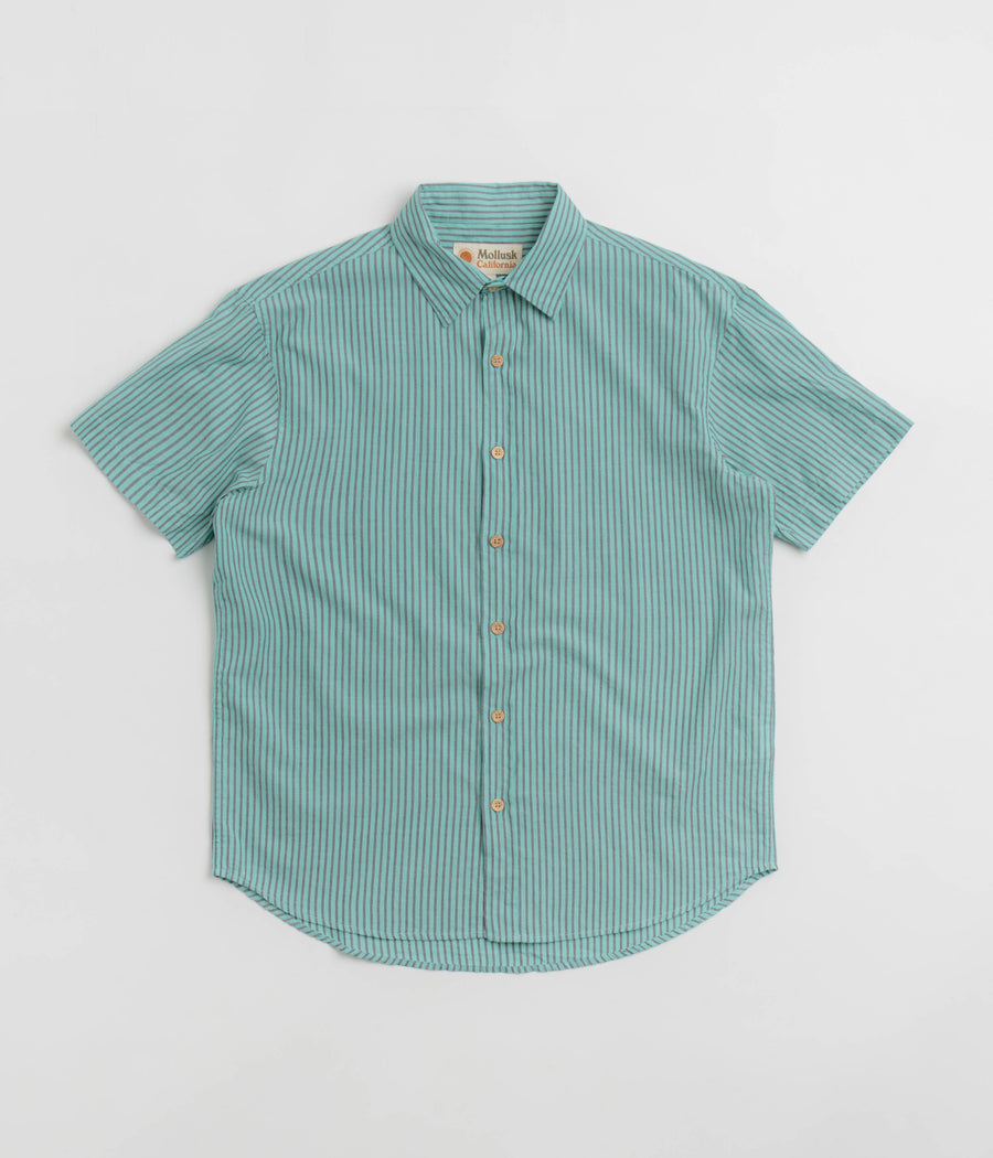 Mollusk Summer Shirt - Blue Teal Stripe