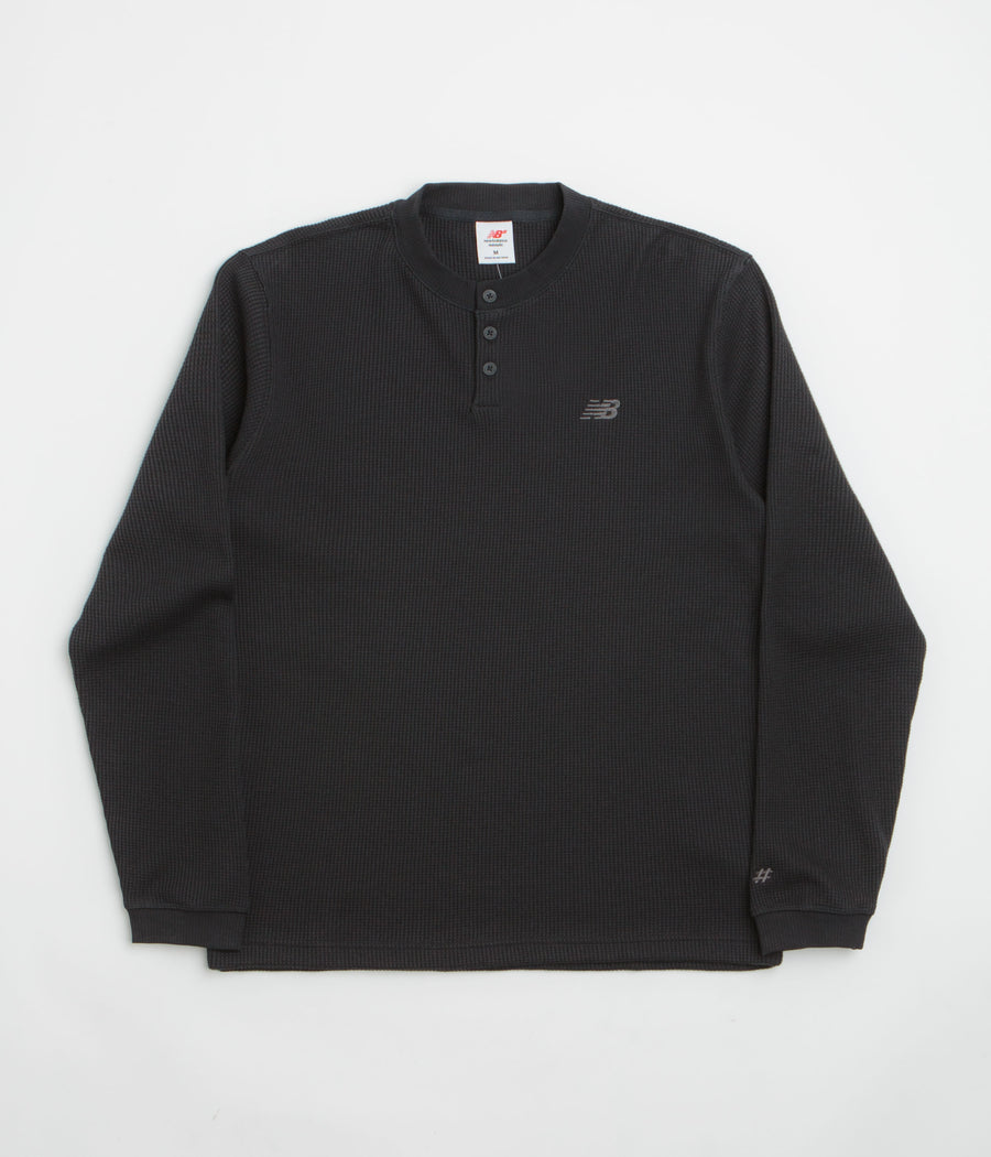 New Balance Numeric Henley Long Sleeve T-Shirt - Black