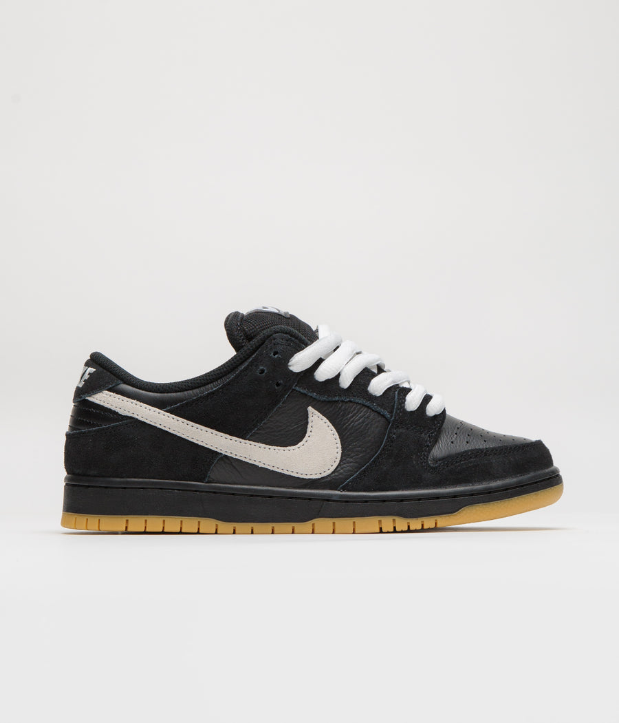 Nike SB Dunk Low Pro Shoes - Black / White - Black - Gum Light Brown - Black