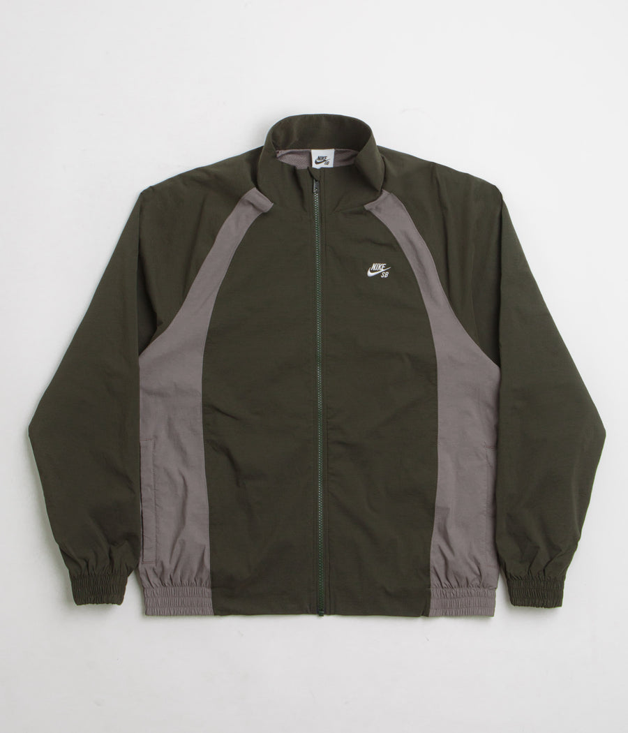 Nike SB Full Zip Woven Jacket - Sequoia / Cave Stone / White