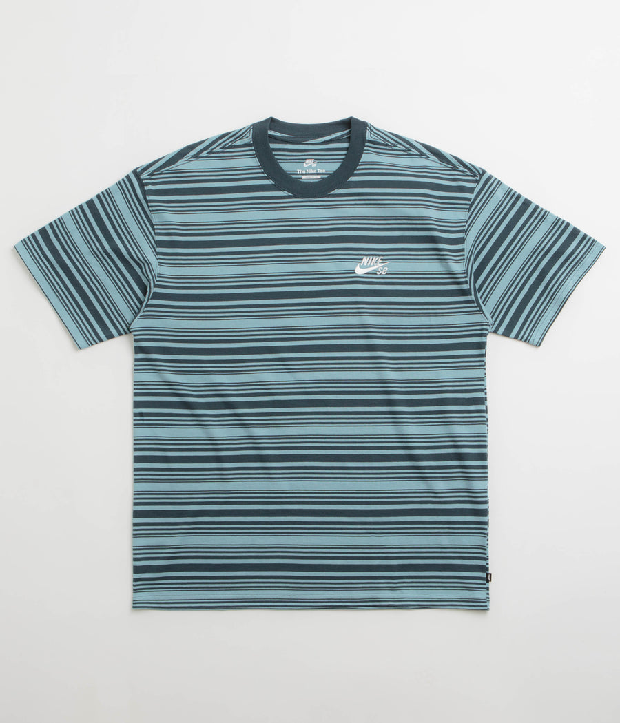 Nike SB Striped T-Shirt - Denim Turquoise