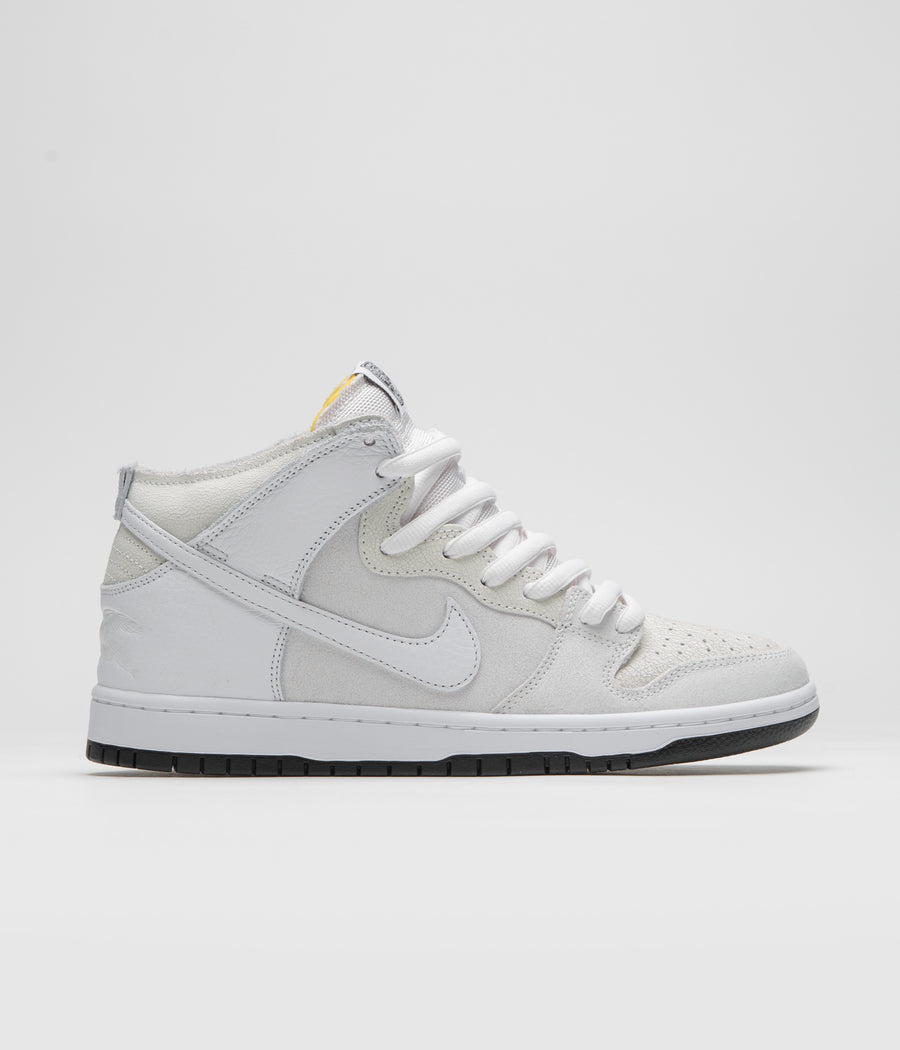 Nike SB x Antihero Dunk High Shoes - White / White - Black