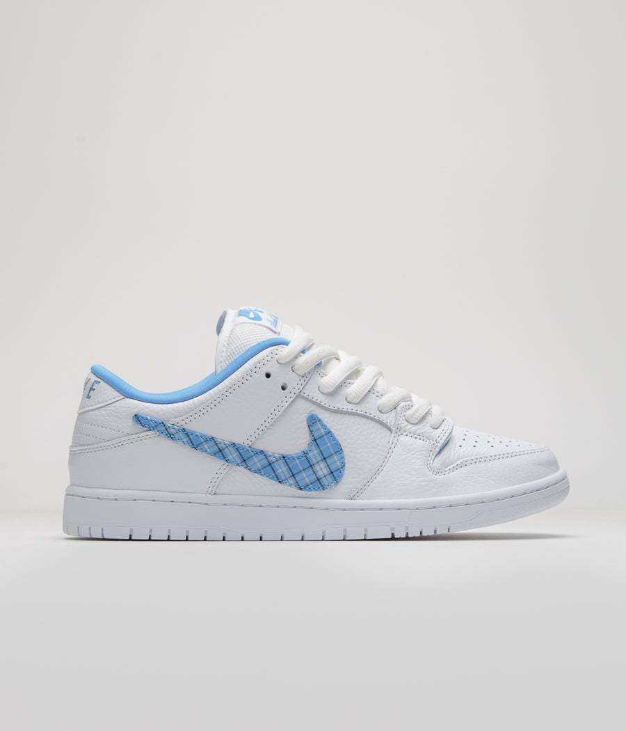 Nike SB x Nicole Hause Dunk Low Shoes - White / University Blue / White / Midnight Navy / Pure Platinum