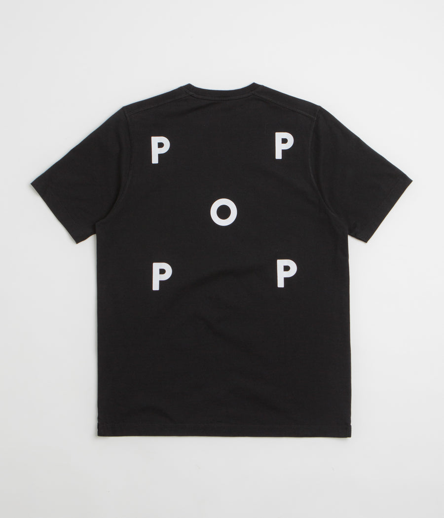 Pop Trading Company Logo T-Shirt - Black / White