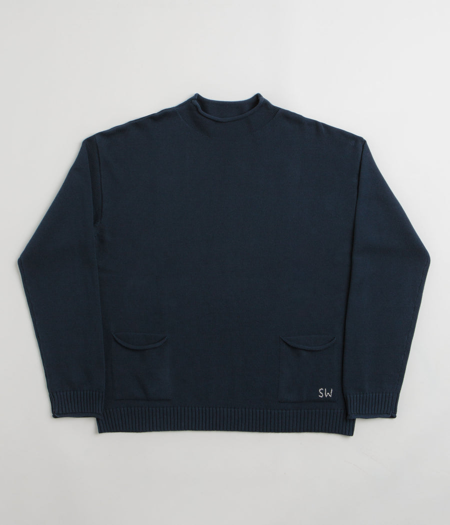 Service Works Mock Smock Sweatshirt - Navy