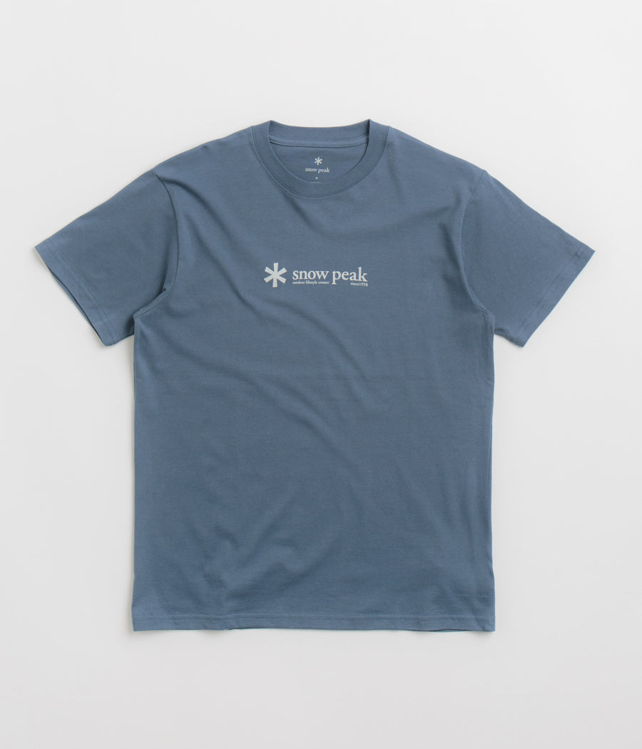 Snow Peak Logo T-Shirt - Slate Blue