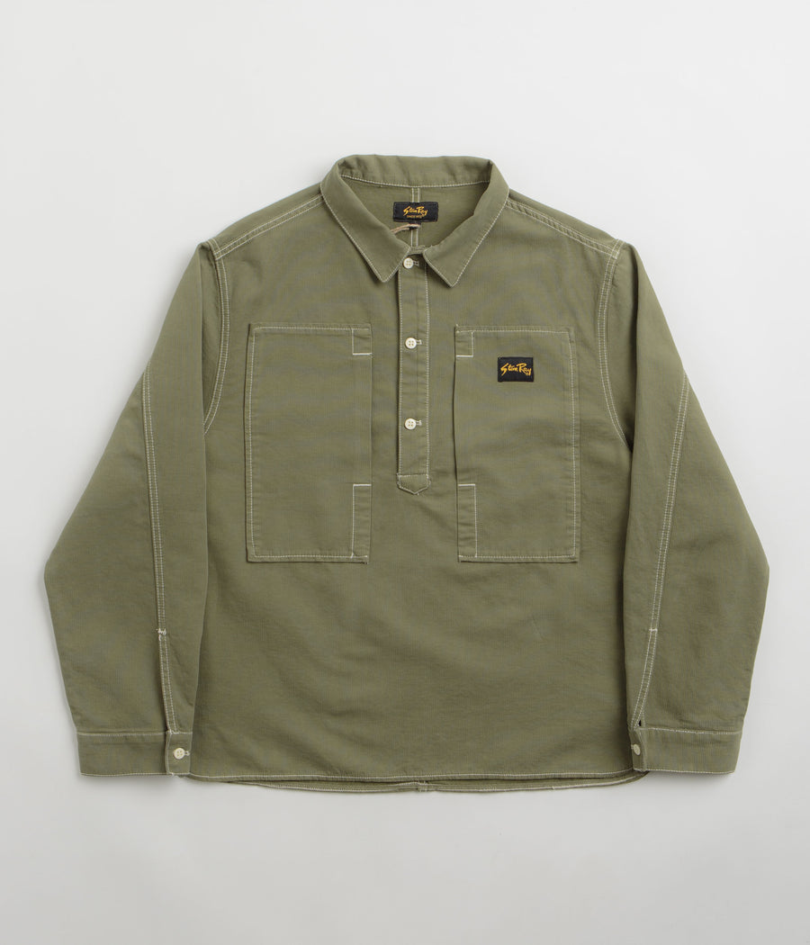 Stan Ray Painters Pop Over Shirt - Olive Bedford Cord