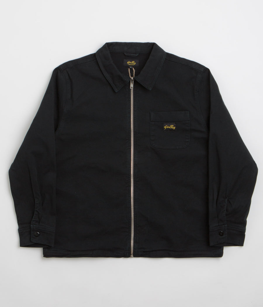 Stan Ray Zip Shirt - Washed Black Canvas